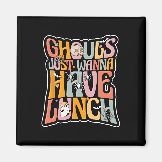 Cafeteria Worker Back To School Halloween Lunch La Magnet (Front)