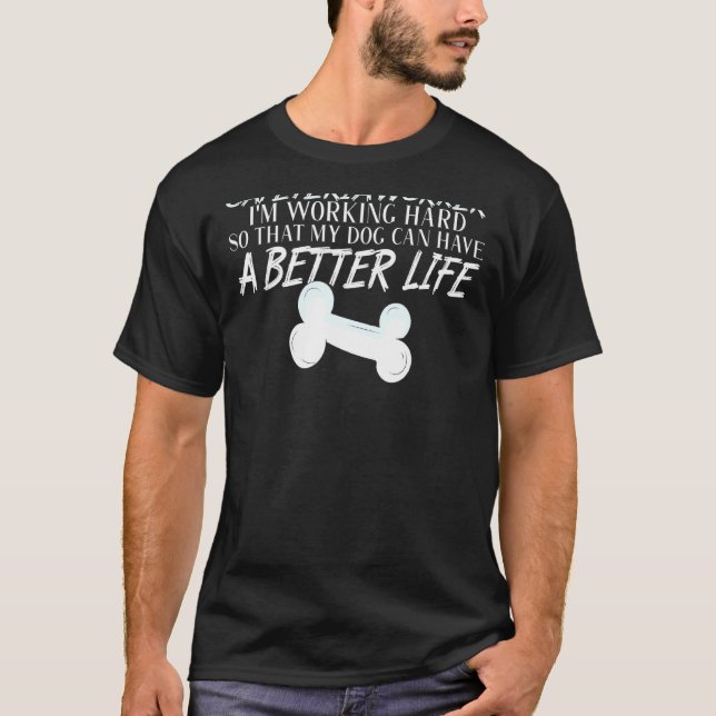 Cafeteria Worker   Dog Better Life Lunch Lady T-Shirt (Front)