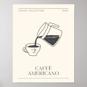 Caffe Americano Kitchen Poster