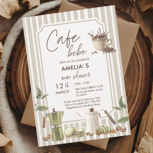 Caffè Bébé Watercolor Gender Neutral Baby Shower I Invitation
