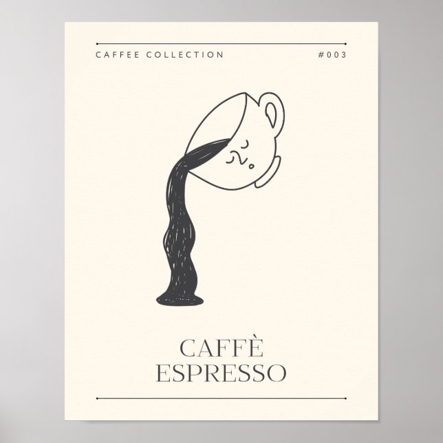 Caffe Espresso Coffee Print Kitchen Poster (Front)