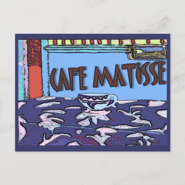 Caffee Matisse Sign Postcard (Front)