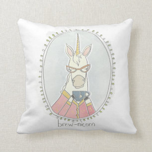 Caffeinated Cutie   Brew Unicorn Cushion