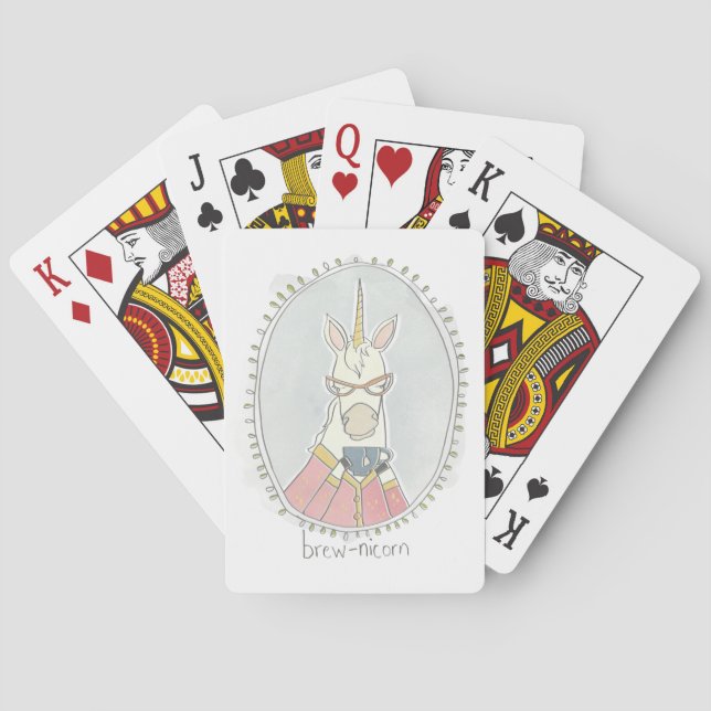 Caffeinated Cutie | Brew Unicorn Playing Cards (Back)