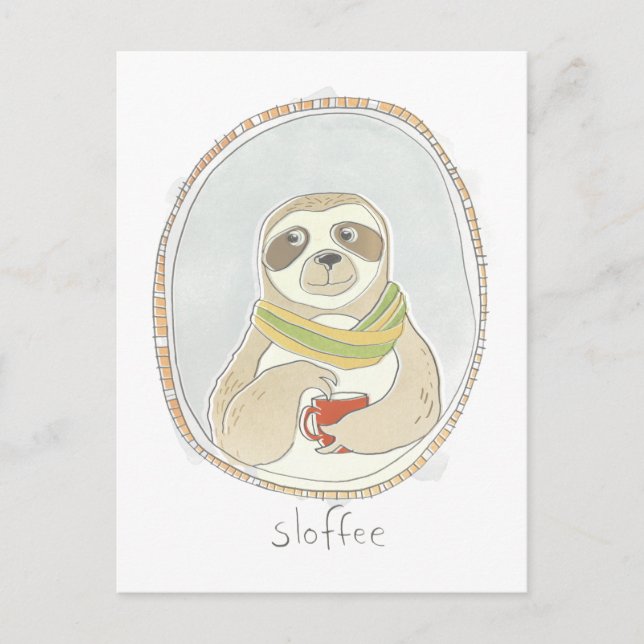 Caffeinated Cutie | Sloffee Postcard (Front)