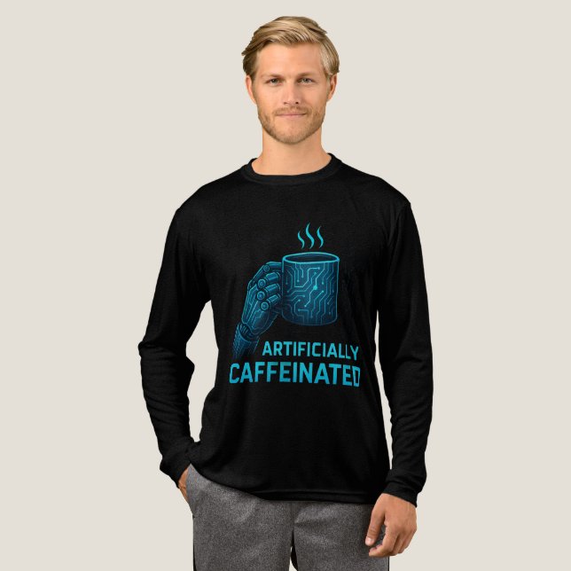 "Caffeinated Engineer – Geometric Design for Coffe Tri-Blend Shirt (Full Front)