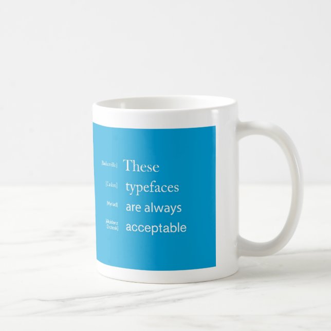 Caffeinated Typography Coffee Mug (Right)