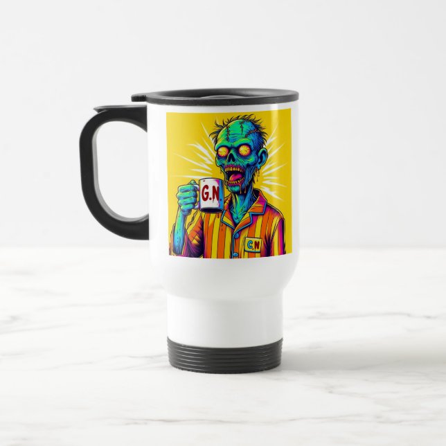 Caffeinated Zombies Travel Mug (Left)