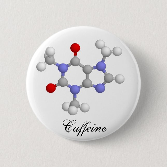 Caffeine 6 Cm Round Badge (Front)