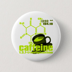 Caffeine 6 Cm Round Badge
