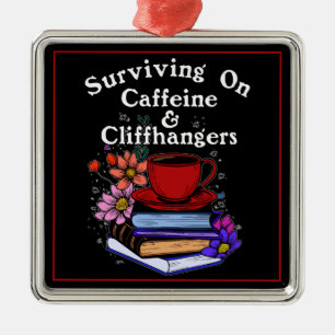 Caffeine And Cliffhangers Colourful Metal Tree Decoration