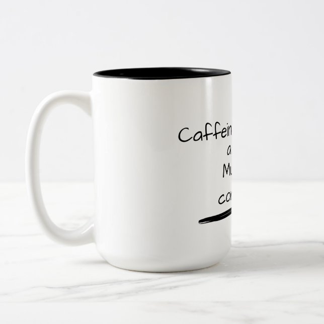 Caffeine and elbows, a deadly Muay Thai combinatio Two-Tone Coffee Mug (Left)