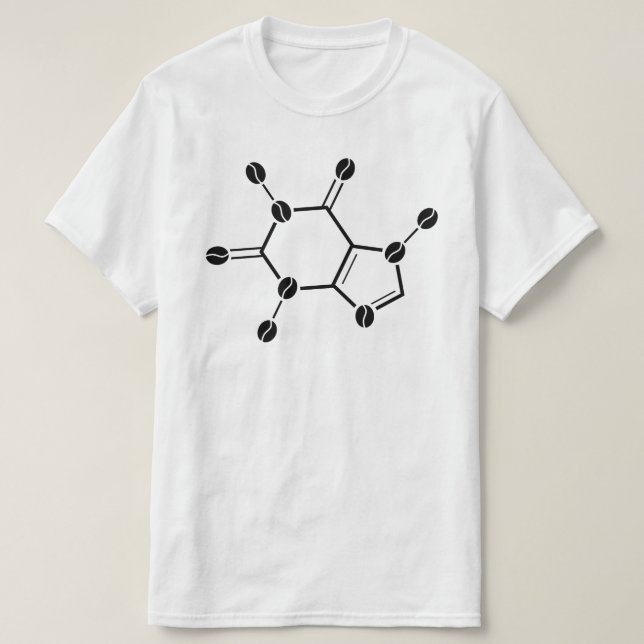 caffeine beans molecule T-Shirt (Design Front)