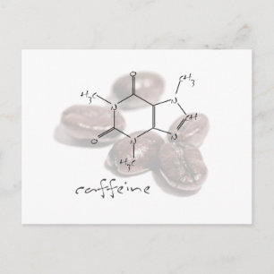 Caffeine beans postcard