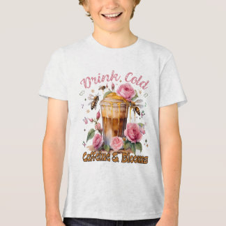 Caffeine & Blooms: Iced Coffee Delight Tri-Blend Shirt