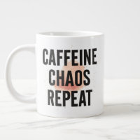 Caffeine. Chaos. Repeat. – Neon Cyberpunk Coffee M