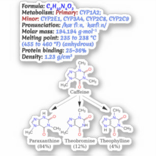 Caffeine Chemical Formula C8H10N4O2 - Science