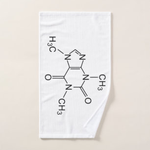 caffeine chemical formula coffee chemistry element hand towel