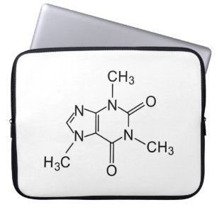 caffeine chemical formula coffee chemistry element laptop sleeve