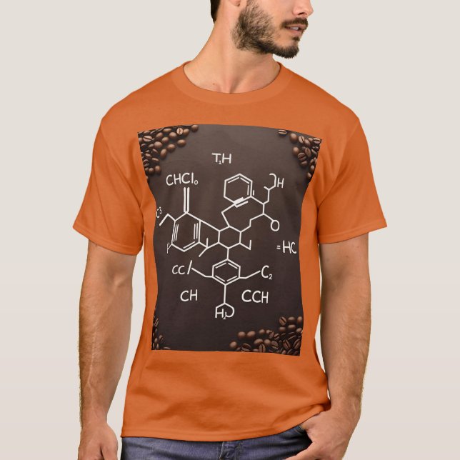 Caffeine Chemical Formula T-Shirt: Scientific & Co T-Shirt (Front)