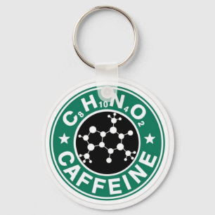 Caffeine Chemistry Key Ring