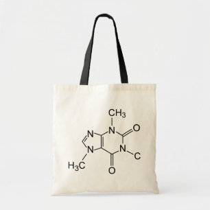 Caffeine Coffee Molecule Chemical Diagram Tote Bag