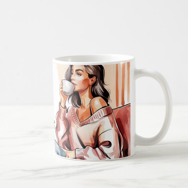 Caffeine & Confidence – Mom Gift Coffee Mug (Right)