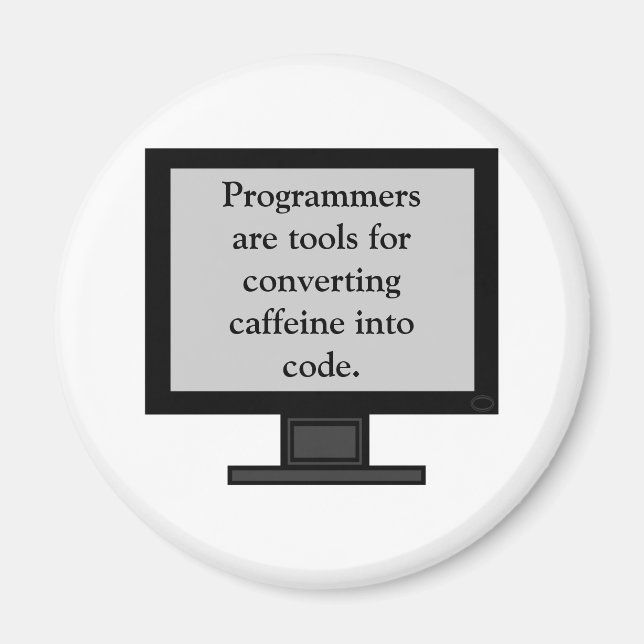 Caffeine into Code Magnet (Front)