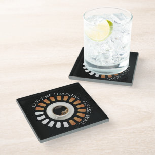 Caffeine loading glass coaster