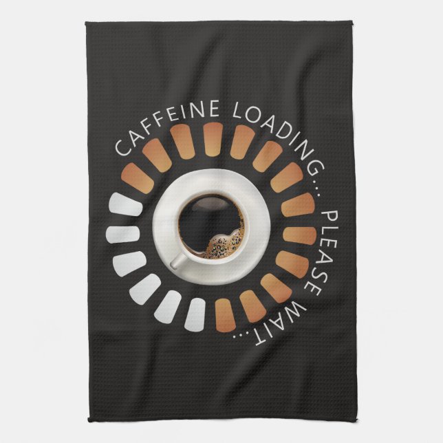Caffeine loading tea towel (Vertical)