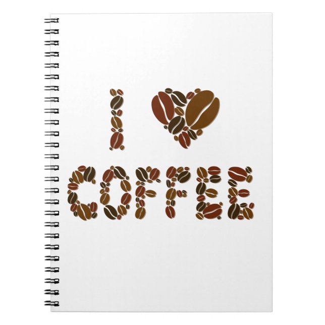 Caffeine Lover - Coffee Beans Notebook (Front)