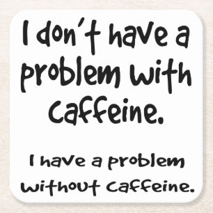 Caffeine Lover Square Paper Coaster