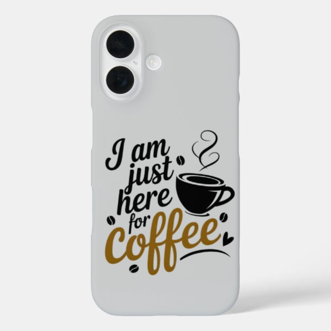Caffeine Lovers - Edgy Typography iPhone 16 Case-Mate iPhone Case (Back)