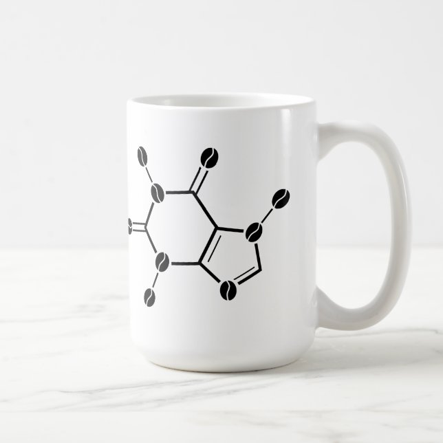 caffeine molecular beans coffee mug (Right)