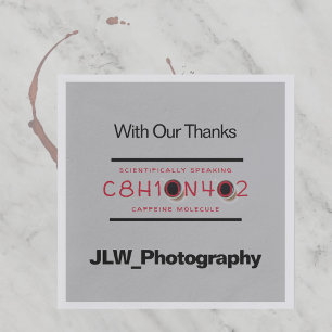 Caffeine Molecular Formula Promotional Coffee Napkin