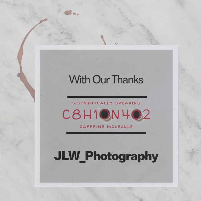 Caffeine Molecular Formula Promotional Coffee Napkin (Creator Uploaded)