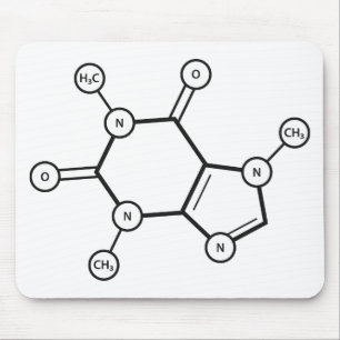 caffeine molecular structure mouse pad