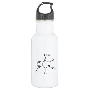 Caffeine Molecule 532 Ml Water Bottle