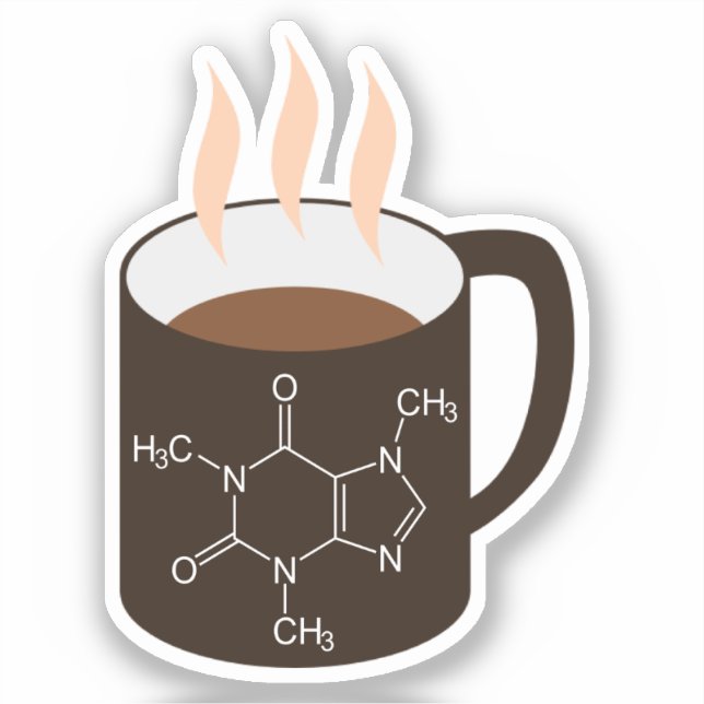 Caffeine Molecule (Chemical Formula) Funny Coffee  (Front)