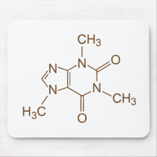 Caffeine Molecule Chemical Symbol Geek Nerd Mouse Mouse Pad