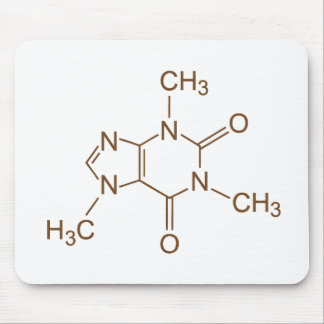 Caffeine Molecule Chemical Symbol Geek Nerd Mouse Pad