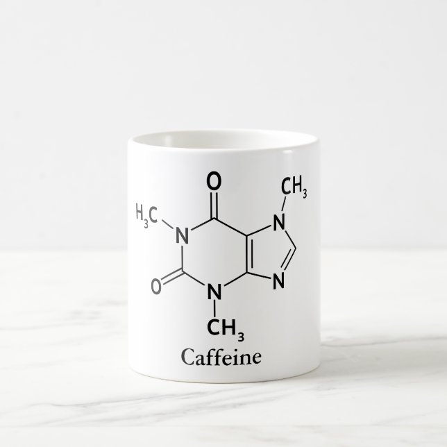 Caffeine Molecule Chemistry Coffee Lovers Mug (Center)