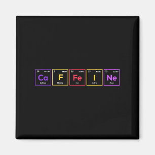 Caffeine Molecule Coffee Chemical Formula Chemistr Magnet