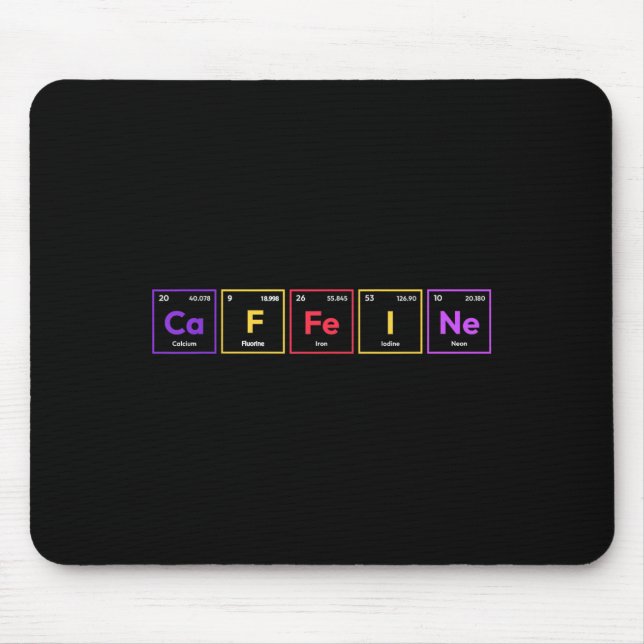 Caffeine Molecule Coffee Chemical Formula Chemistr Mouse Pad (Front)