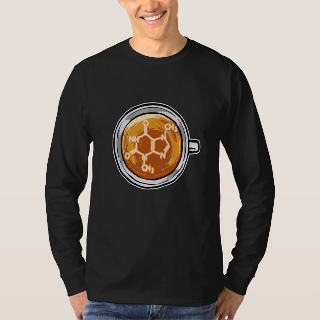 Caffeine Molecule Coffee  Formula Barista T-Shirt (Front)
