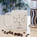 Caffeine Molecule Coffee Lovers Personalized Coffee Mug<br><div class="desc">Awaken your mornings with our Caffeine Molecule Coffee Lovers Personalized Mug! Customize this brew-tiful mug with your name for a personal touch. Ideal for coffee aficionados and science lovers alike. Elevate your sips with a dash of molecular style. Savor your coffee moments in a uniquely personalized way. Order now and...</div>