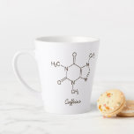 Caffeine Molecule Coffee Lovers Personalized Latte Mug<br><div class="desc">Caffeine Molecule Coffee Lovers Personalized design.</div>