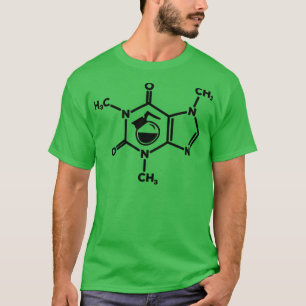Caffeine Molecule Coffee Pot Lovers Formula Funny T-Shirt
