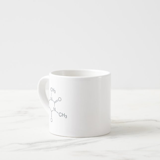 Caffeine Molecule for Coffee Lovers Espresso Cup (Front Left)