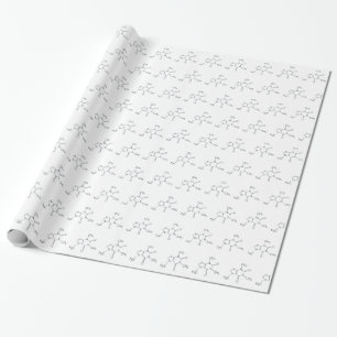 Caffeine Molecule for Coffee Lovers Wrapping Paper